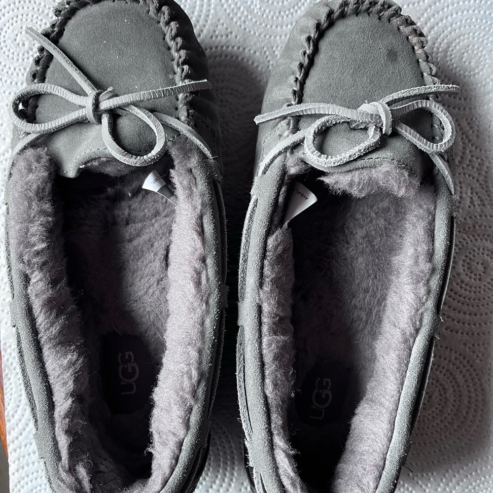 UGG Charcoal Moccasin Slippers